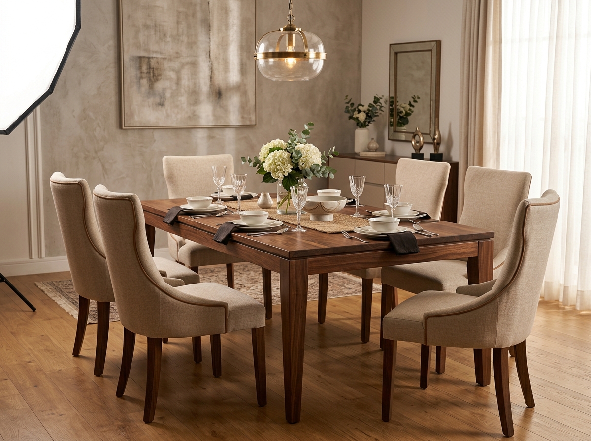 Comedor Real Flor Morado 6 Puestos